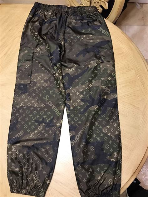 supreme x louis vuitton track pants replica|louis vuitton track pants camo.